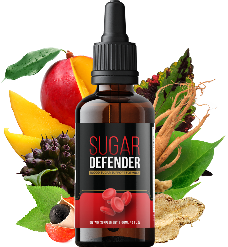 Sugar Defender supplement bottle — 24-ingredient blood sugar and energy formula for women 40+
